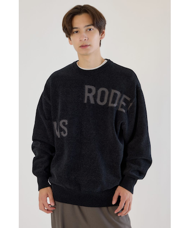 ランダムロゴモールニット