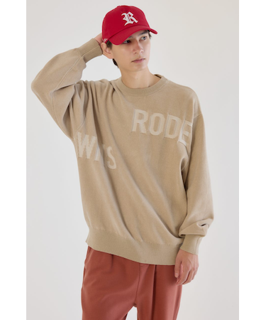 ランダムロゴモールニット