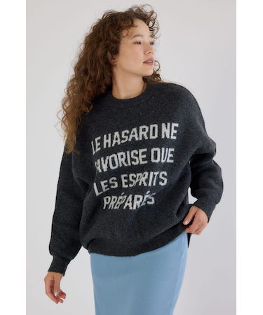 アソートダブルジャガードニットトップス