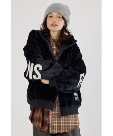 UNISEX】ロゴパッチエコファーブルゾン｜ロデオクラウンズ／ロデオ 
