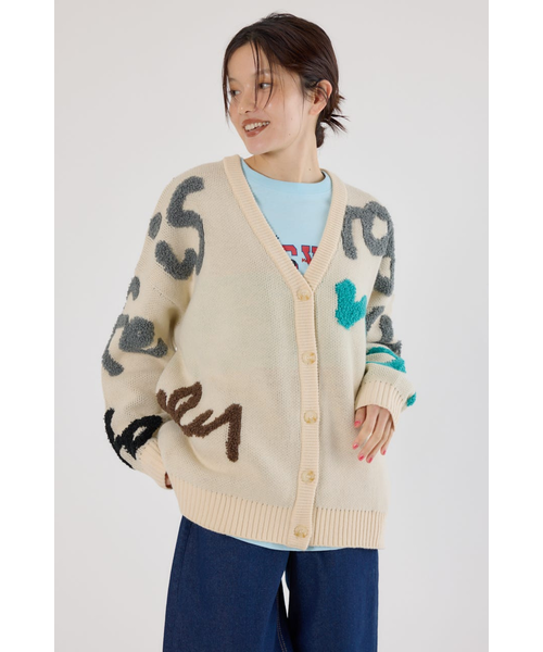 FEATHER YARN オーバーサイズカーディガン｜マウジーの通販｜&mall
