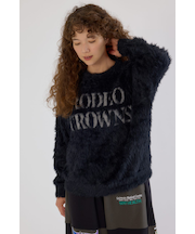 シャギーロゴニットトップス