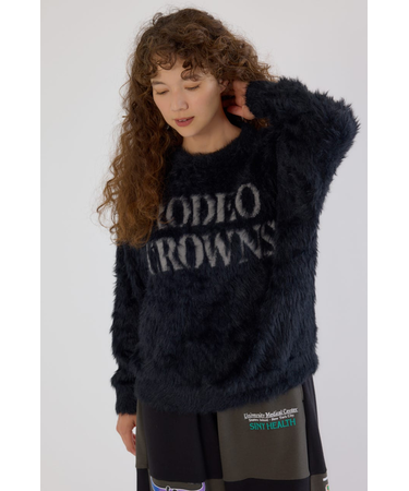 シャギーロゴニットトップス