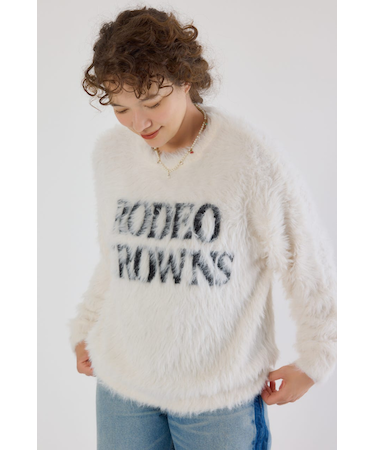 シャギーロゴニットトップス