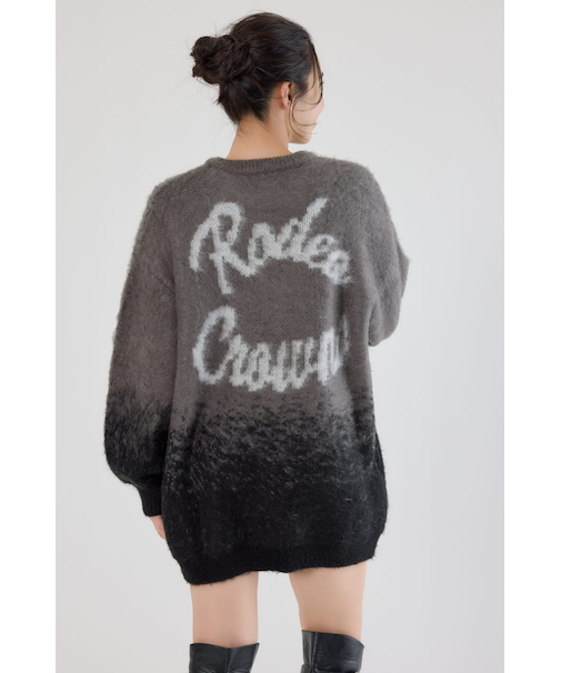 グラデーションニットワンピース