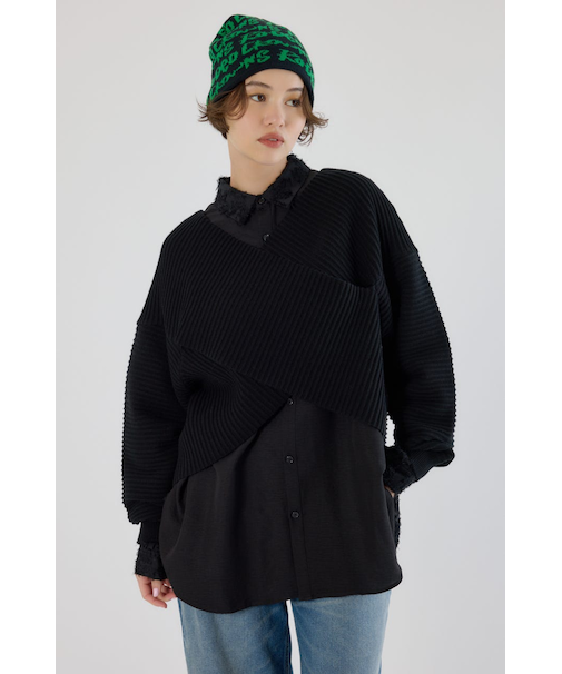 2WAYクロスニットトップス