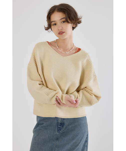 2WAYクロスニットトップス