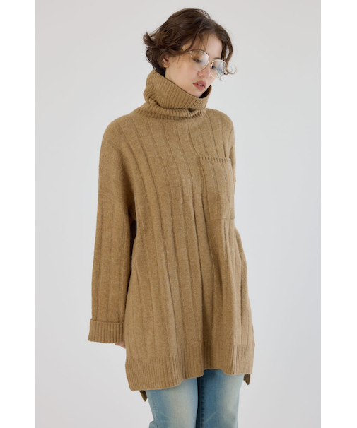 ビッグポケットニットワンピース