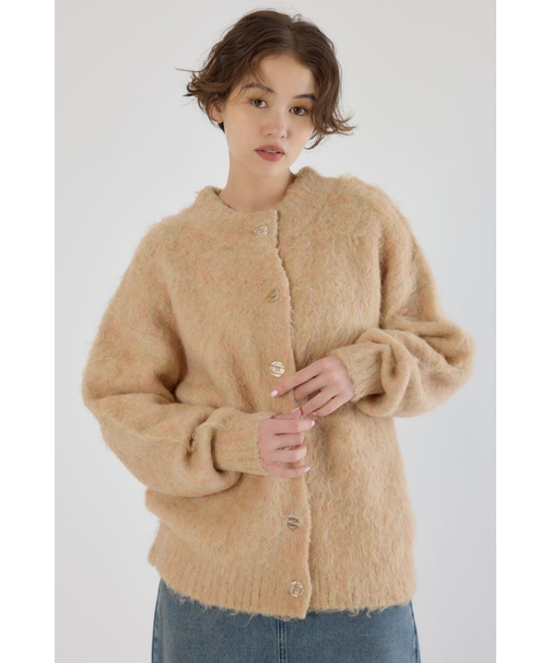 2WAY Fluffyシャギーニットカーディガン