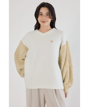 アームシャギーニットトップス