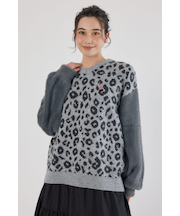 アームシャギーニットトップス