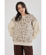 アームシャギーニットトップス