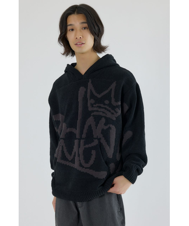 サインロゴモールニットパーカー