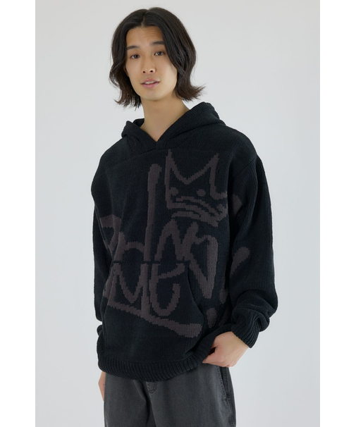 サインロゴモールニットパーカー