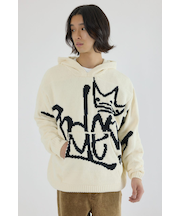 サインロゴモールニットパーカー