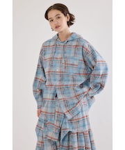 ヴィンテージチェックフードシャツ