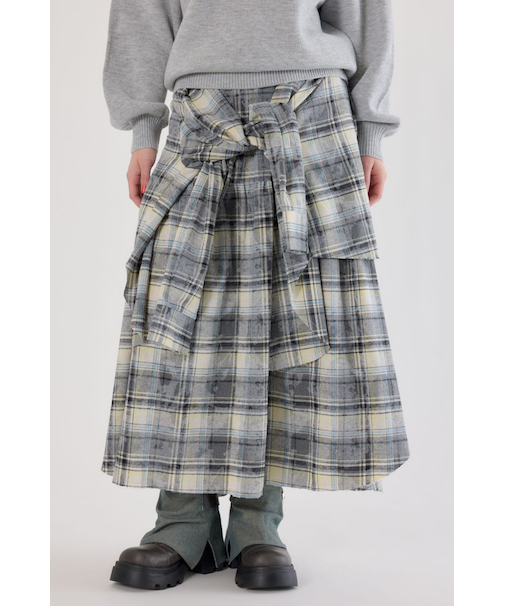 ヴィンテージチェックシャツスカート