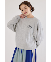 ロゴデニムパッチスウェットトップス