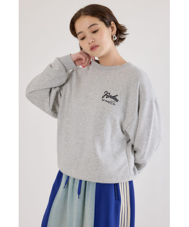 ロゴデニムパッチスウェットトップス