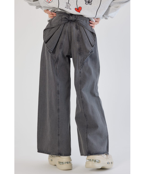 ビッグリボンデニムパンツ