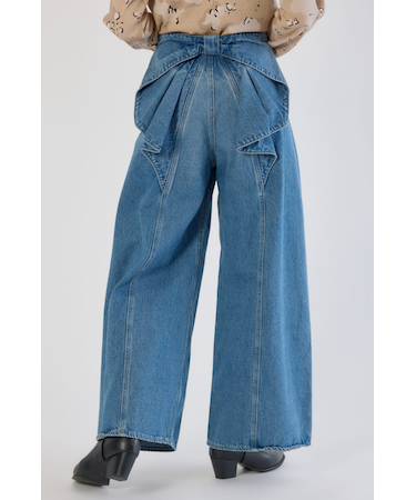 ビッグリボンデニムパンツ