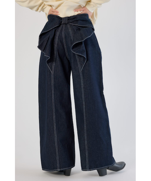 ビッグリボンデニムパンツ