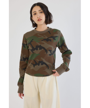 【UNISEX】SHARE パターンワッフルトップス