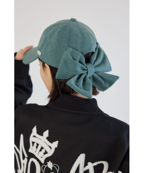 デニムリボンキャップ