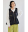embroideryフロントジップベスト