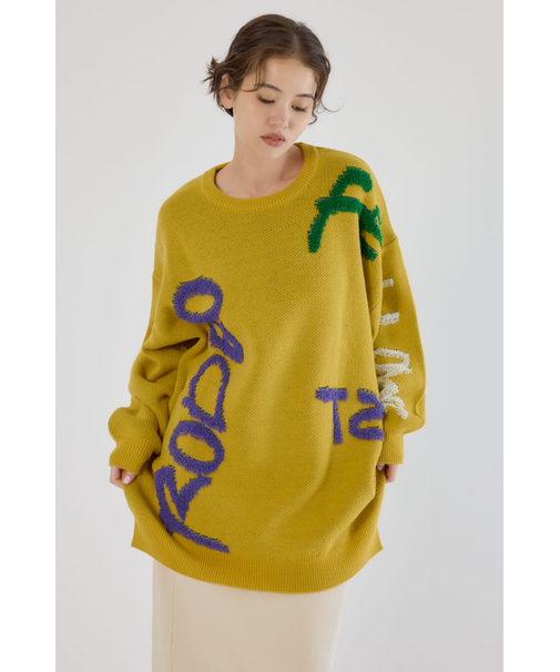 レタリングロゴニットワンピース