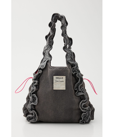 デニムフリルギャザーバッグ