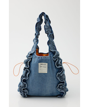 デニムフリルギャザーバッグ