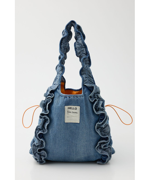 デニムフリルギャザーバッグ