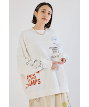 加工アウトシームスウェットトップス