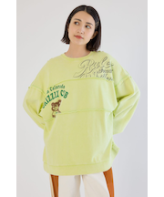 加工アウトシームスウェットトップス