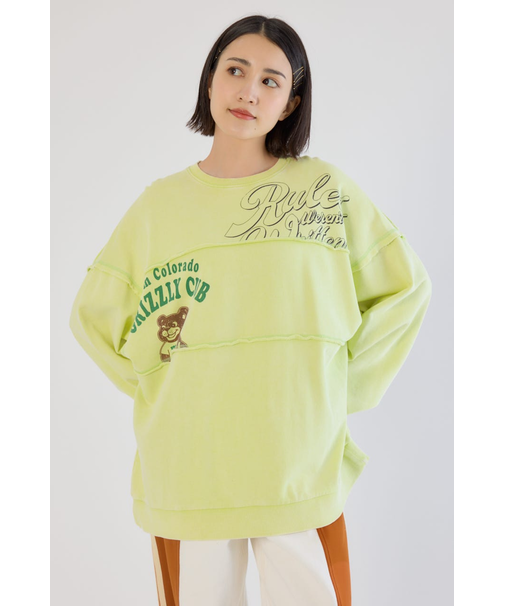 加工アウトシームスウェットトップス