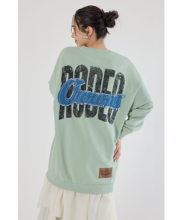 グランジロゴデニムアップリケワンピース