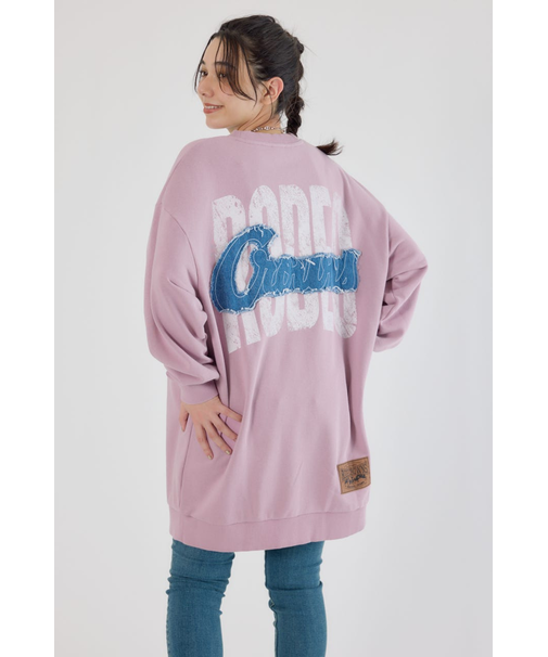 グランジロゴデニムアップリケワンピース