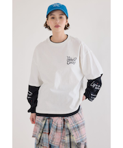 【UNISEX】ハートフェイクレイヤードトップス