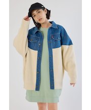 ニットドッキングルーズデニムジャケット