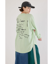 梨地VネックロングスリーブTシャツ