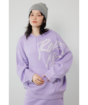 スウェットライクフロントロゴニットフーディー