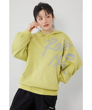 スウェットライクフロントロゴニットフーディー