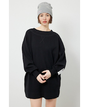 スウェットライクオフショルニットワンピース