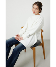 スウェットライクオフショルニットワンピース