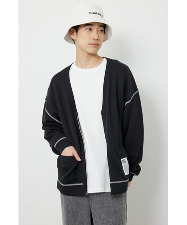 スウェットライクZIPカーディガン