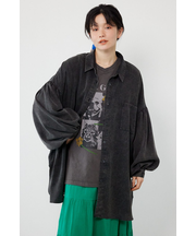 ボリュームスリーブフレアデニムシャツ