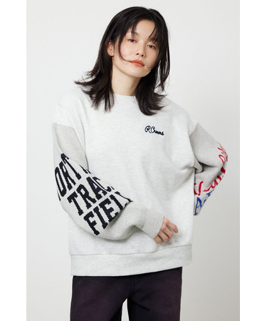 スリーブニットスウェットトップス