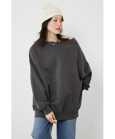 オフショルダースウェットトップス