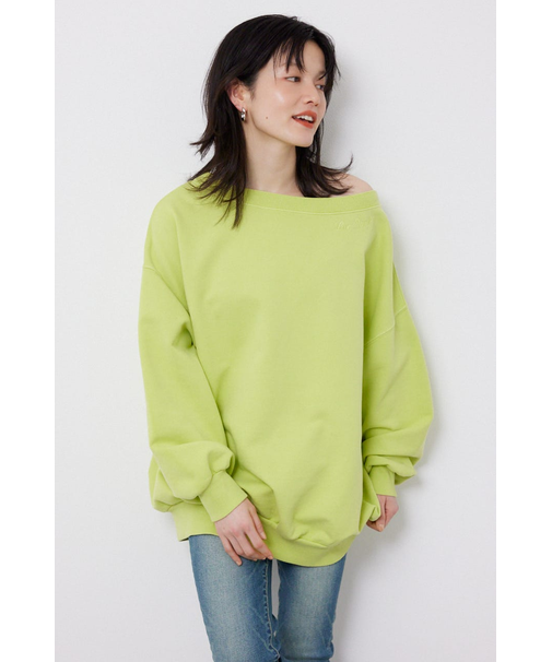 オフショルダースウェットトップス